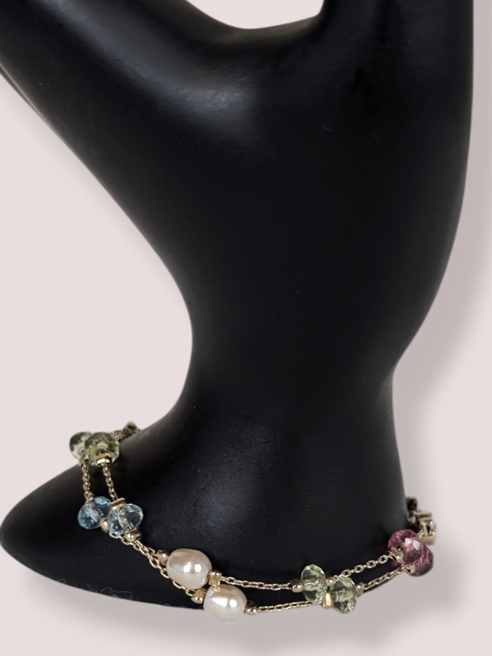 Premier Designs 2-Strand Beaded Chain Bracelet